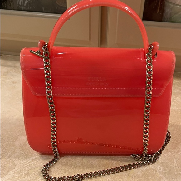 Furla Pink Candy Jelly Metropolis Mini Crossbody Bag - Picture 6 of 7